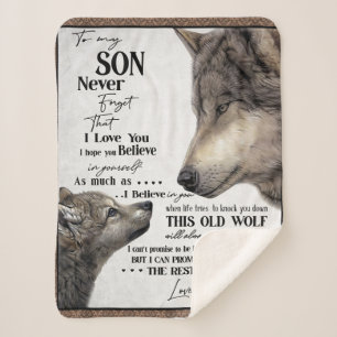 To My Son Gift, Mum And Son, Love Letter To Son Sherpa Blanket