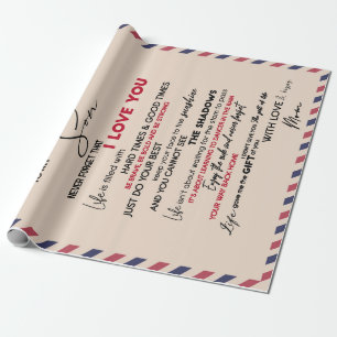 To My Son Gift, Mum And Son, Love Letter To Son Wrapping Paper