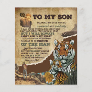 To My Son Gift,Tiger Lovers,Letter To Son From Dad Flyer