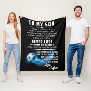 To My Son I Love You Fleece Blanket