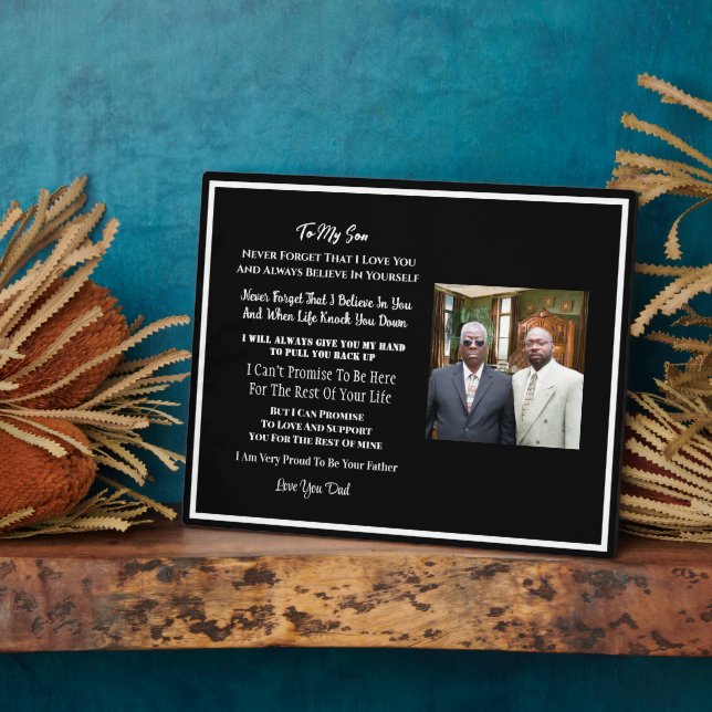 To my Son plaque (Side)