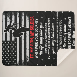 To My Son Sherpa Blanket