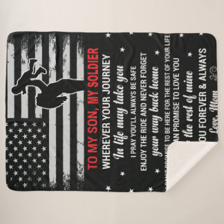 To My Son Sherpa Blanket