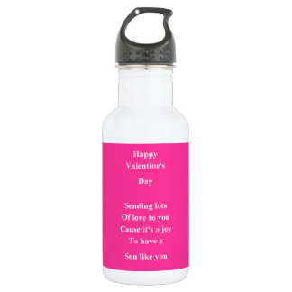 To my son Valentine's Day 532 Ml Water Bottle