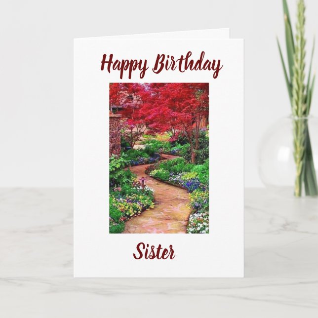 TO MY **SPECIAL SISTER** ON YOUR BIRTHDAY CARD (Front)