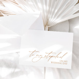 "To My Stepdad On My Wedding Day" Message Card
