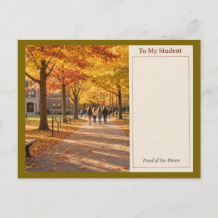 To My Student — Proud of You Always • Editable Holiday Postcard