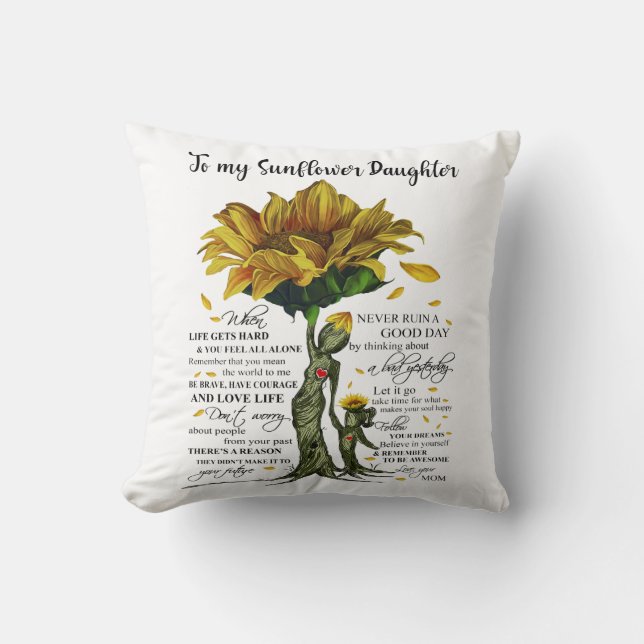 To My Sunflower Daughter Cushion (Front)