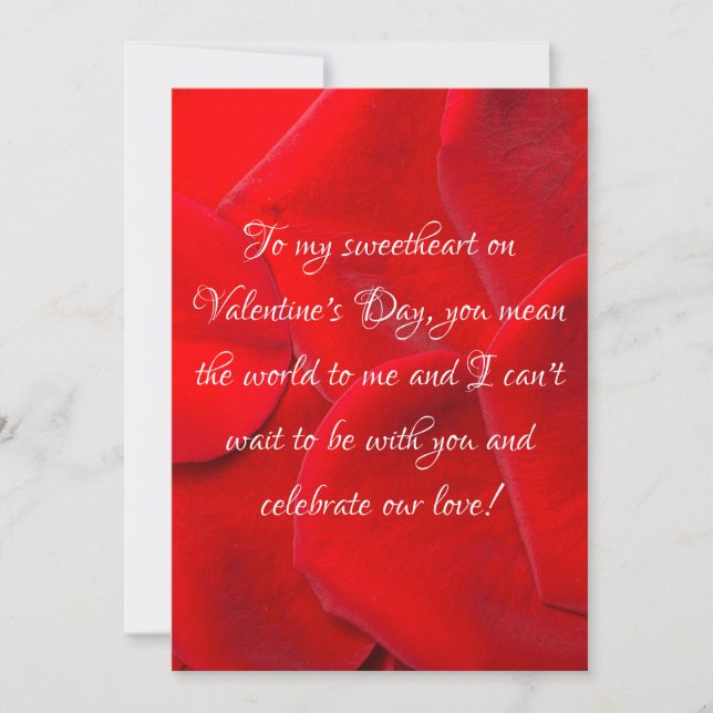 To my sweetheart on Valentine's Day Holiday Card (Front)