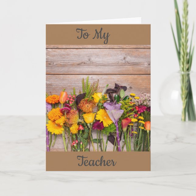 TO MY **TEACHER** AT THANKSGIVING CARD (Front)