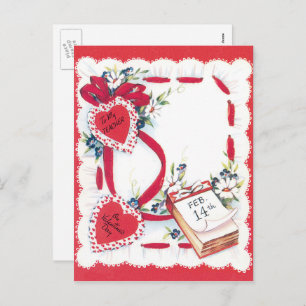 To My Teacher, Vintage Valentine's Day Love Hearts Holiday Postcard