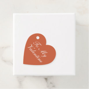 To my valentine Heart  Favour Tags