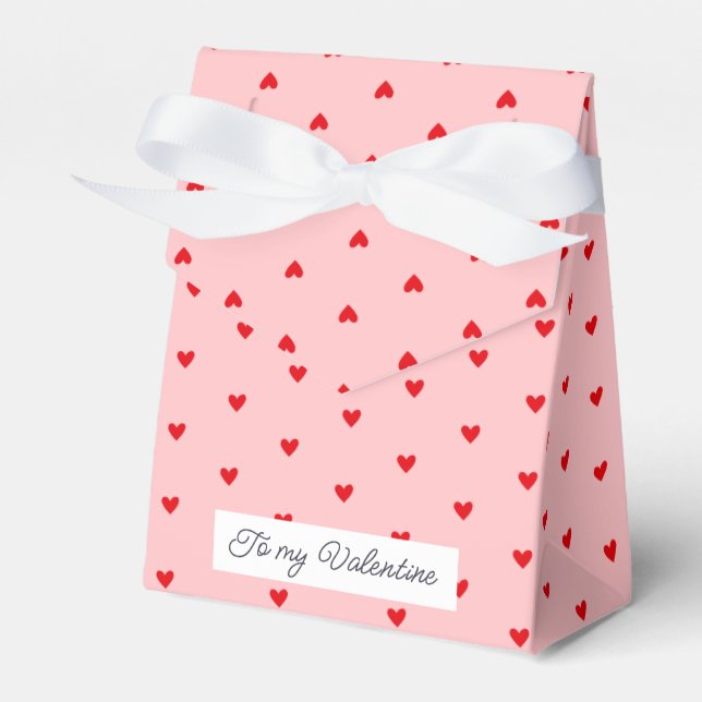 to my Valentine Heart Red pink Favour Box (Front Side)