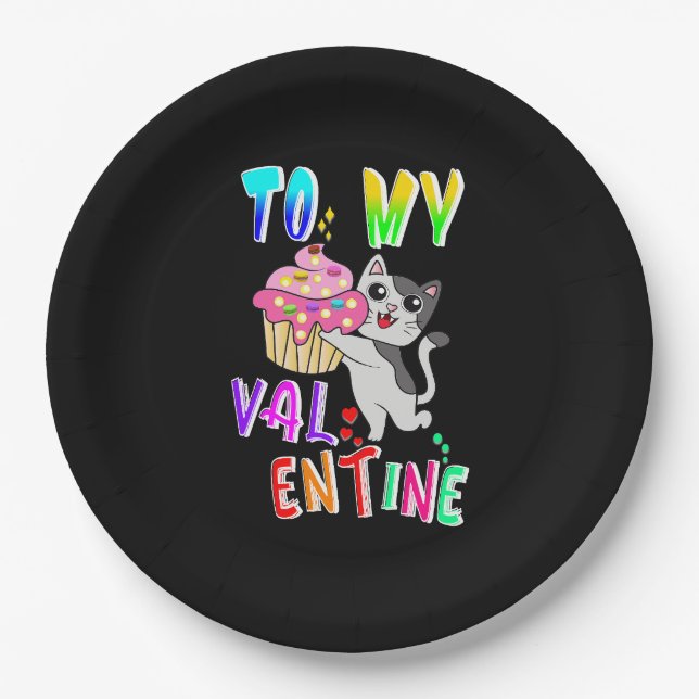 To My Valentine Paper Plate (Front)