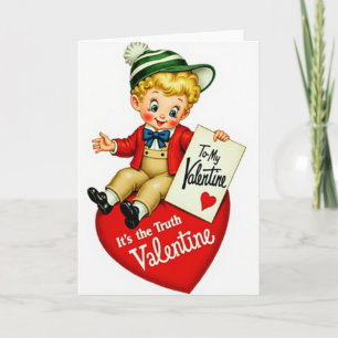 To My Vintage Valentine Boy Card