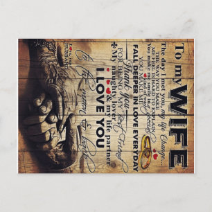 To My Wife Design Best Anniversary Gift Postcard