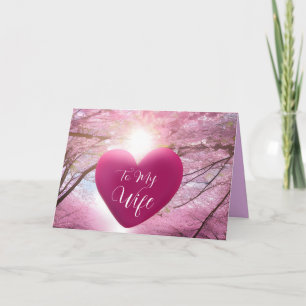 To My Wife Elegant Chic Heart Card