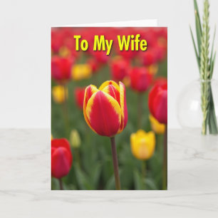 To My Wife Flower Card