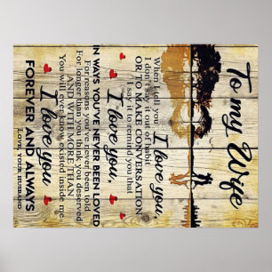 To my wife Gift   Letter To My Husband   Poster
