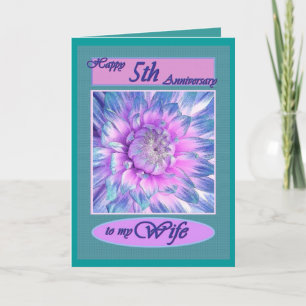 To My Wife - Happy 5th Anniversary Card