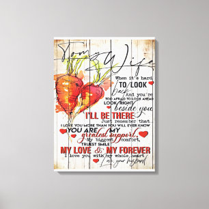 To my Wife  Holiday Decoration   To My Wife Letter Canvas Print