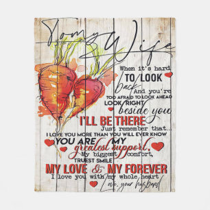 To my Wife  Holiday Decoration   To My Wife Letter Fleece Blanket