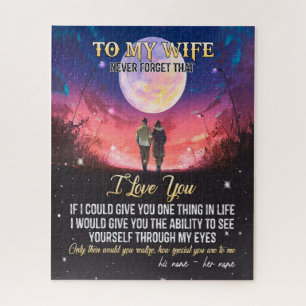 To My Wife Letter To My Wife Love From Husband Jigsaw Puzzle