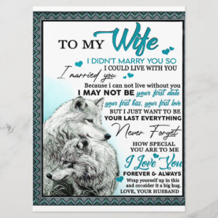To My Wolf Wife Birthday Gift, Couple Wedding Gift Menu