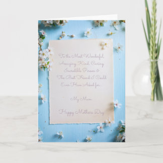 To My Wonderful Mum on Mother's Day Card