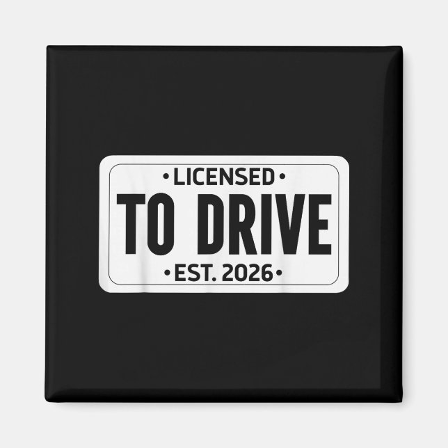 To New Licensed Drive Est Driver Passed Magnet (Front)
