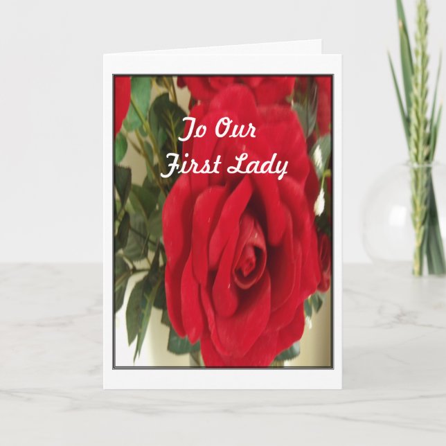 To Our First Lady Card (Front)