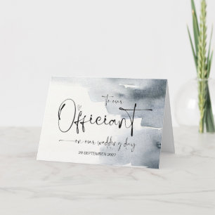 To Our Officiant on Wedding Day Thank You Priest  Card