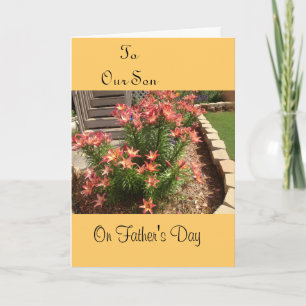 To Our Son,On Father's Day Card