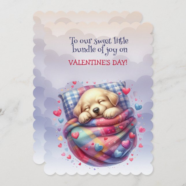 To Our Sweet Bundle of Joy on Valentine's Day Holiday Card (Front/Back)