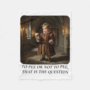 To Pee or Not to Pee – Cute Baby Cartoon Design Fleece Blanket
