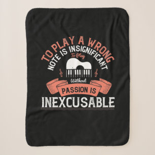 To Play A Wrong Note Is Insignificant Sherpa Blanket