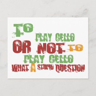 To Play Cello Postcard