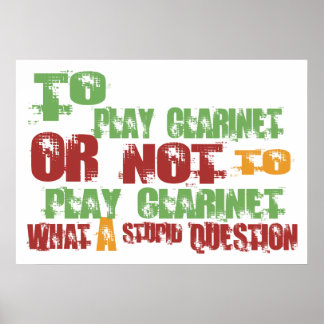 To Play Clarinet Poster
