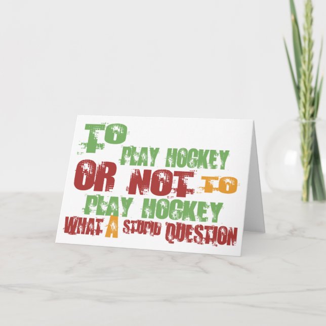 To Play Hockey Card (Front)