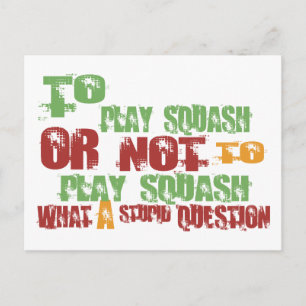 To Play Squash Postcard