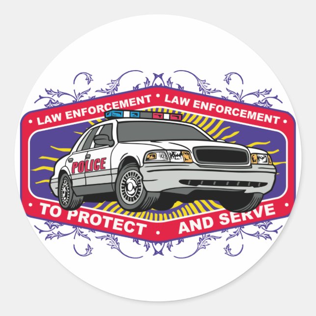 To Protect and Serve Classic Round Sticker (Front)