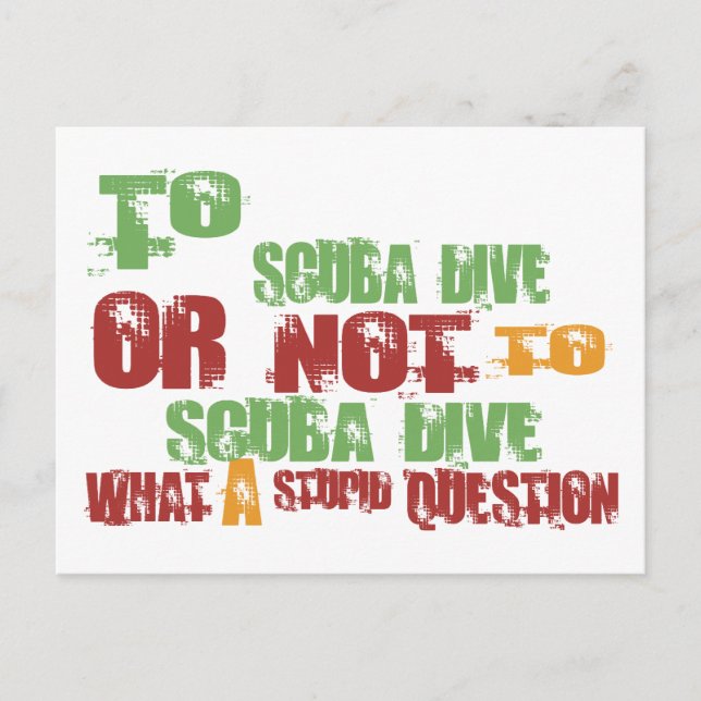 To Scuba Dive Postcard (Front)