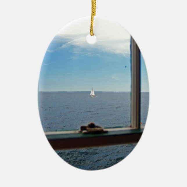 To Sea, To Sea Ceramic Tree Decoration (Front)
