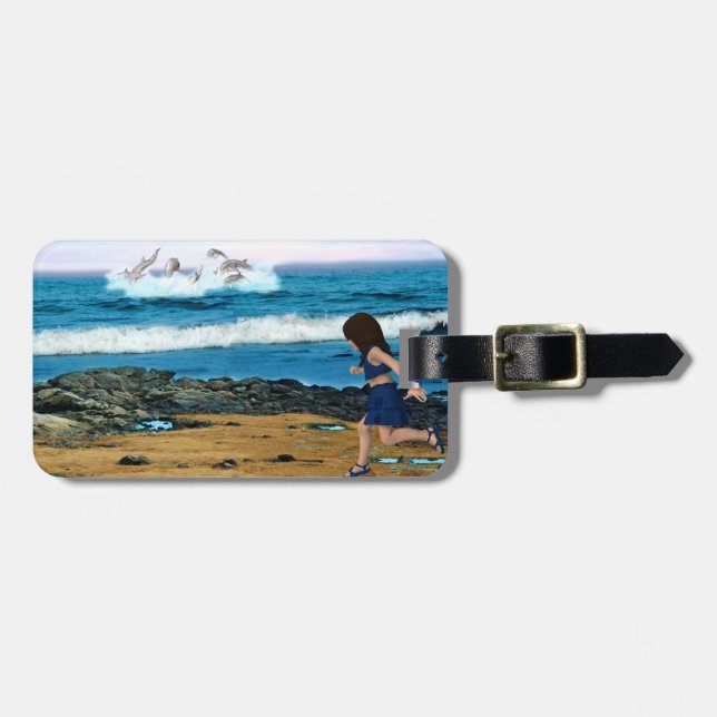 To See the Dolphins Luggage Tag (Front Horizontal)