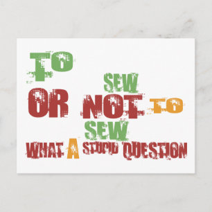To Sew Postcard