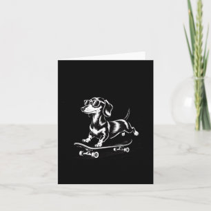 To Shirt Off Cause Kerfuffle Dachshund Skater Card