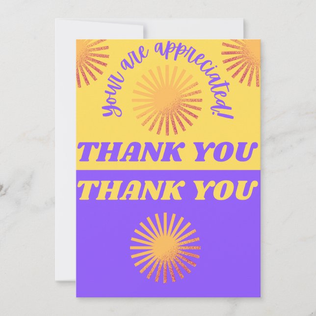To Show My Appreciation Thank You Card (Front)