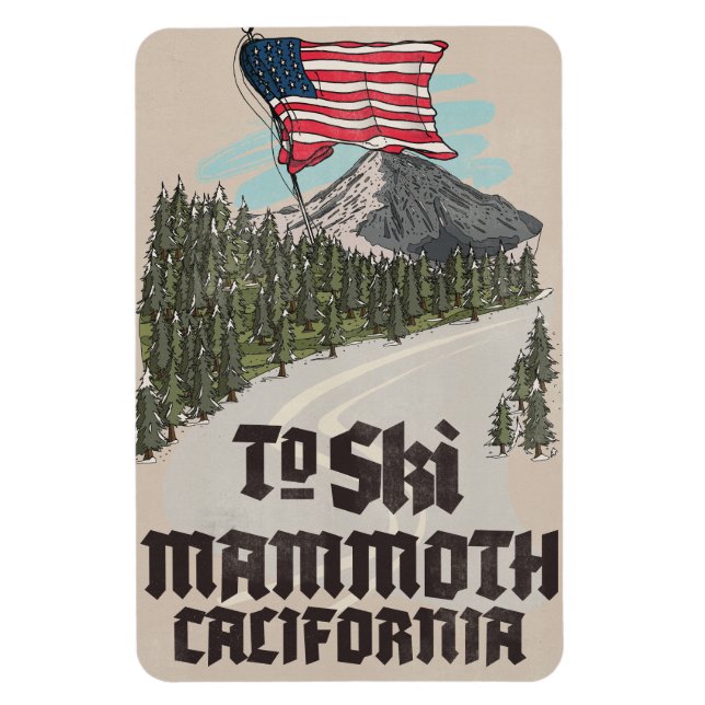 To Ski Mammoth California  Magnet (Vertical)