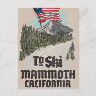 To Ski Mammoth California Postcard