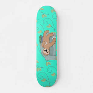 To Sloth or Not to Sloth Sleeping with Vine Leaves Skateboard